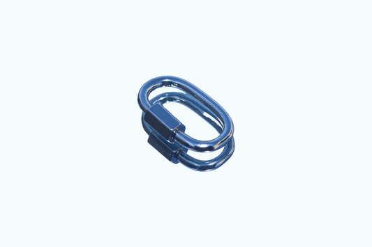 Oval Rhodium Plated Carabiner