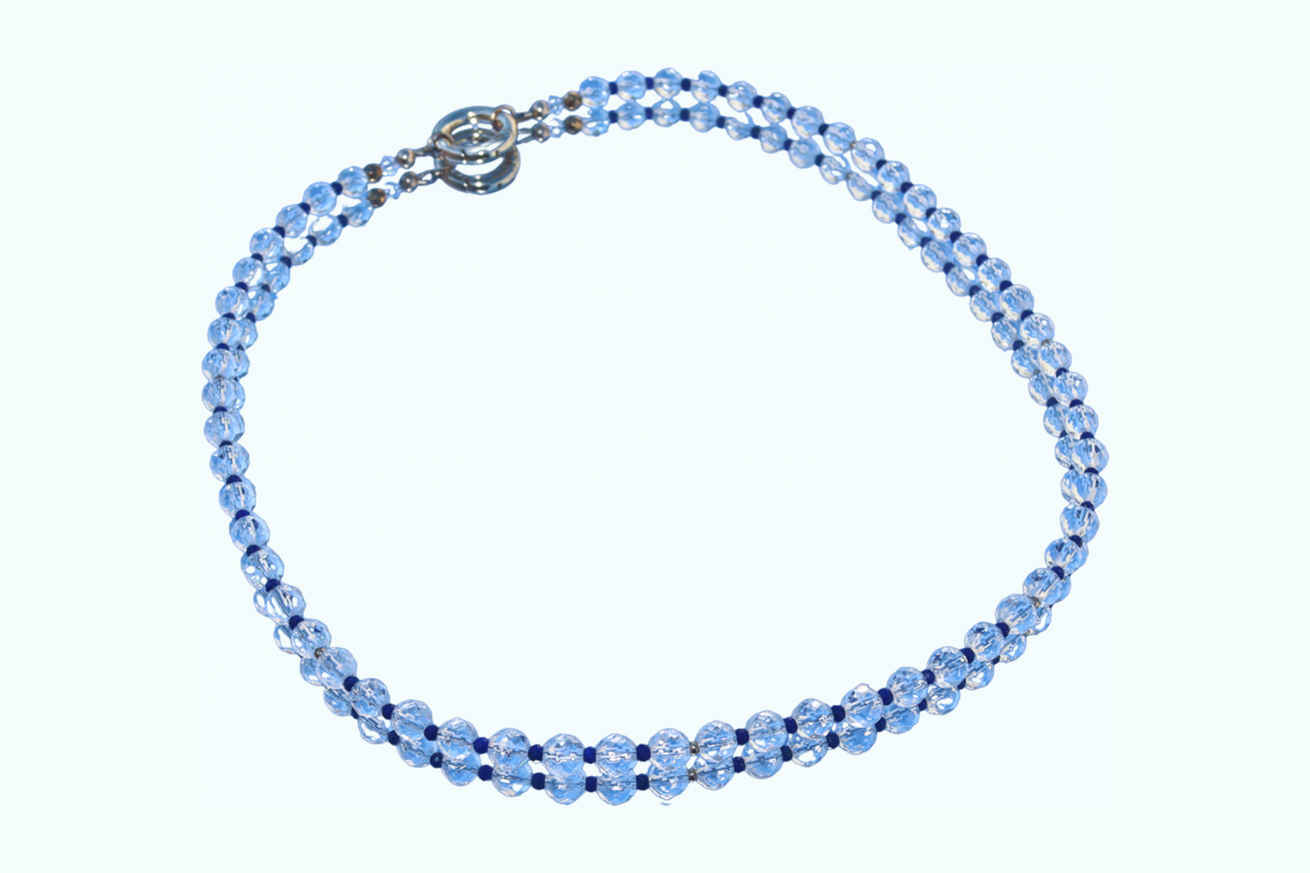 Clear Quartz & Lapis Lazuli Necklace w/ Gold Filled Accents