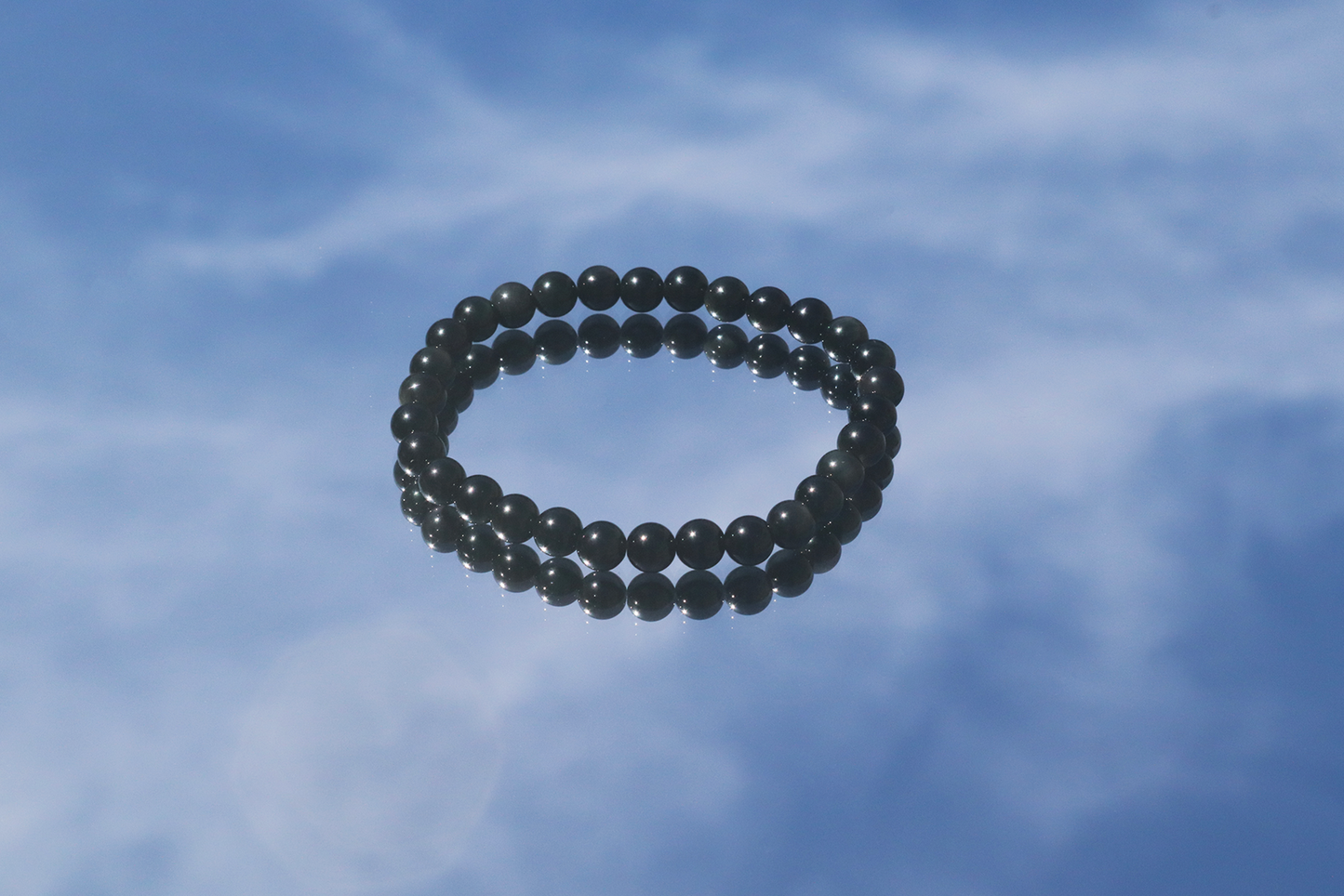 Mini Obsidian Infinity Bracelet