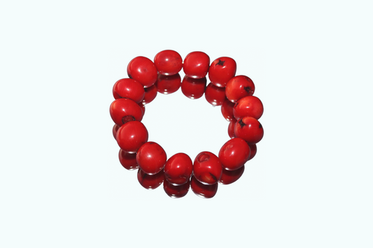 Chunky Red Coral Infinity Bracelet